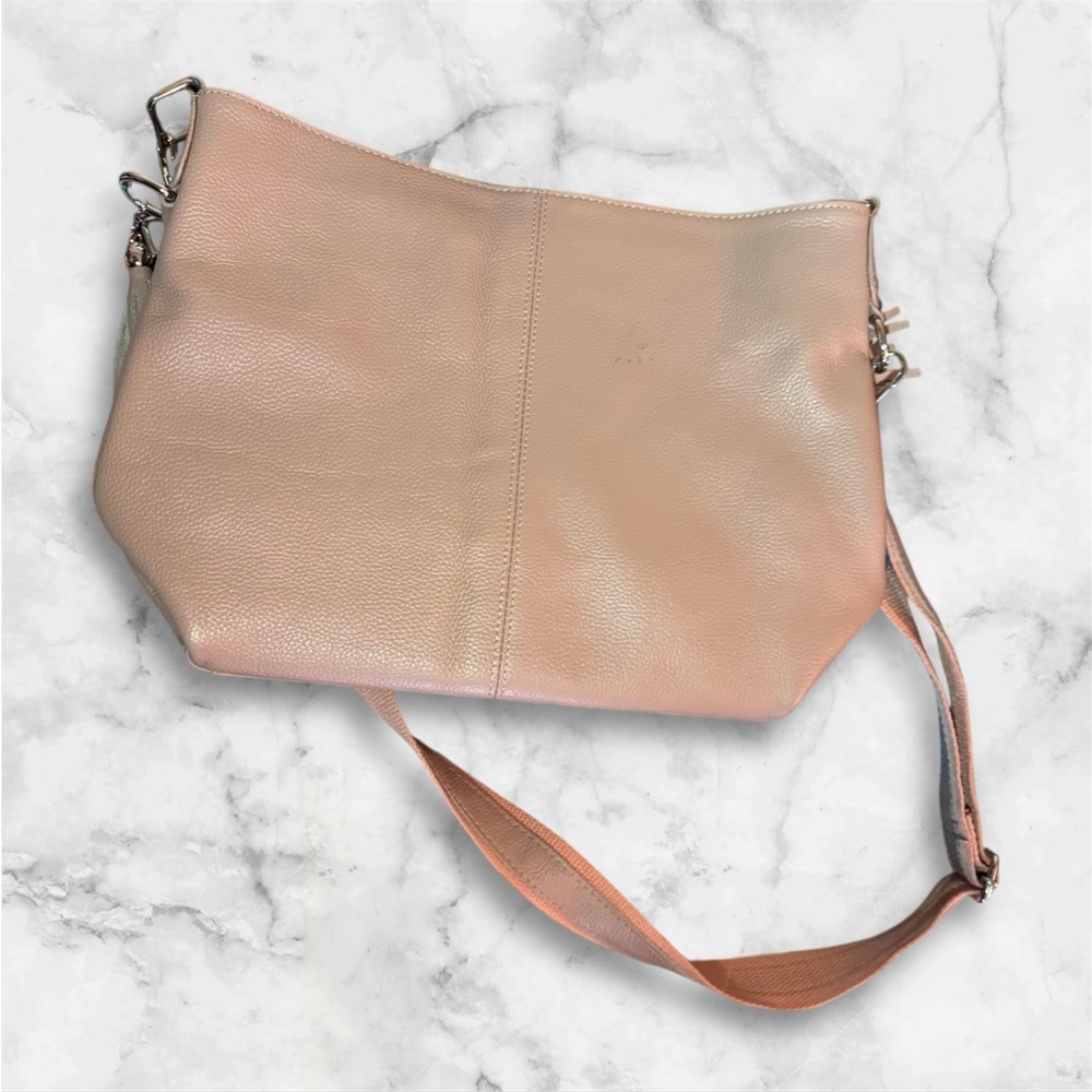 Dusty Rose Pink Crossbody Bag with Adjustable Strap and Matte Finish